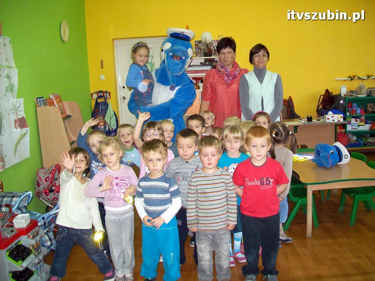Polfinek z wizytą w Przedszkolu nr 3 w Szubinie
