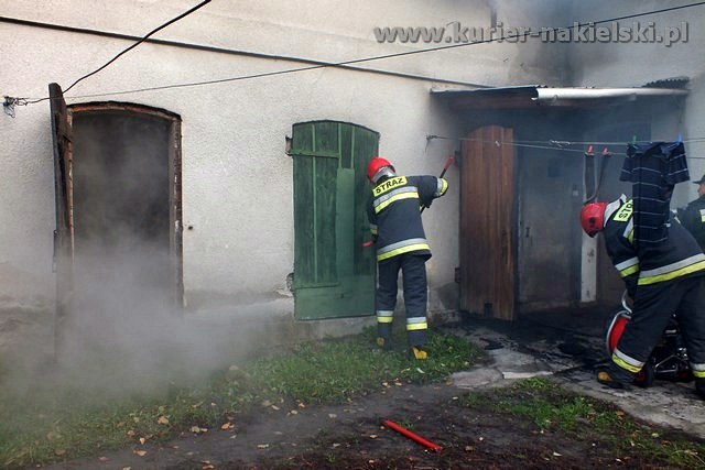 Pożar budynku gospodarczego przy ul. Potulickiej w Nakle nad Notecią