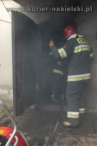 Pożar budynku gospodarczego przy ul. Potulickiej w Nakle nad Notecią