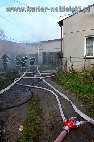 Pożar budynku gospodarczego przy ul. Potulickiej w Nakle nad Notecią