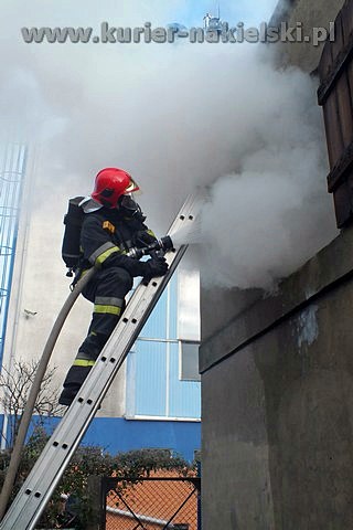 Pożar budynku gospodarczego przy ul. Potulickiej w Nakle nad Notecią