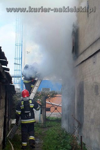 Pożar budynku gospodarczego przy ul. Potulickiej w Nakle nad Notecią