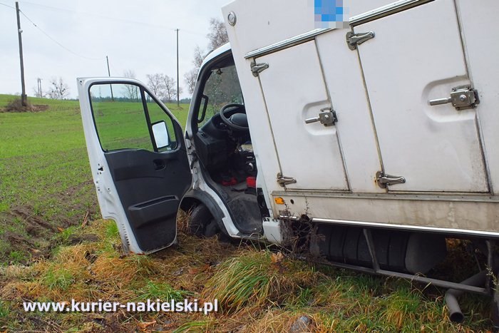 Kolizja na zakrętach koło Wieszek