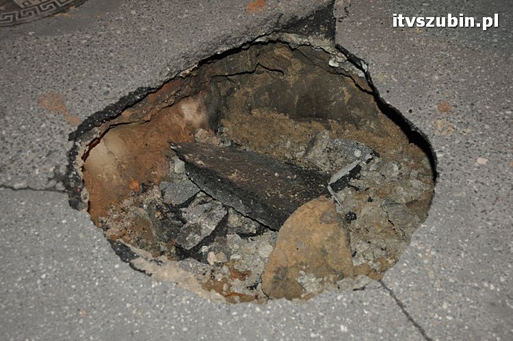 Zapadlisko na ulicy Poprzecznej