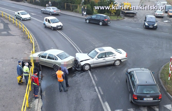 Kolizja na ul. Mickiewicza w Nakle nad Notecią