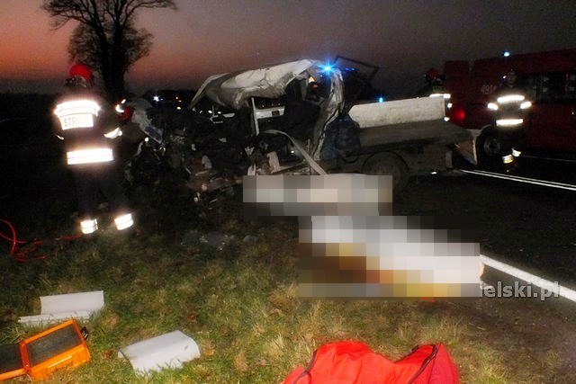 Dwie osoby poniosły śmierć w wypadku pod Strzelewem