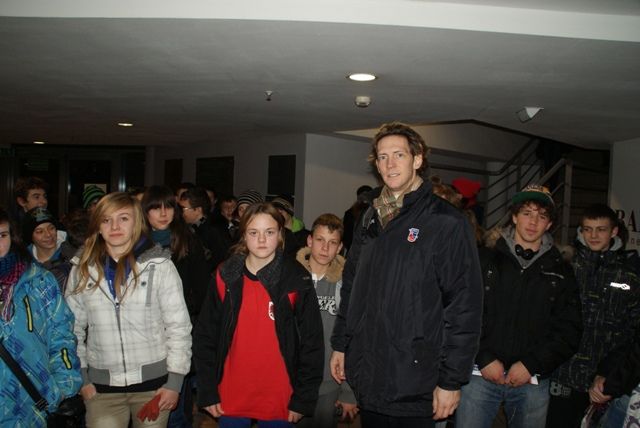 Uczniowie ZS Szubin na meczu Delekty Bydgoszcz