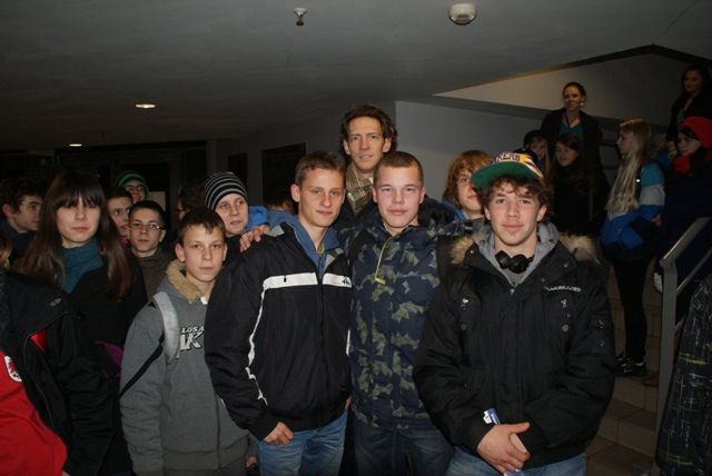 Uczniowie ZS Szubin na meczu Delekty Bydgoszcz