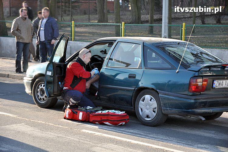 Zderzenie trzech samochodów osobowych na Kcyńskiej w Szubinie