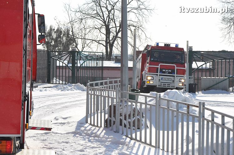 Symulowany pożar w Terminalu w Szubinie
