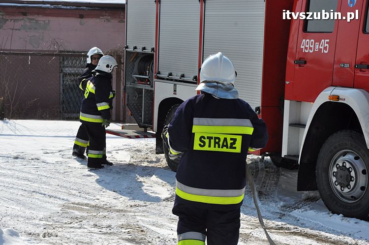 Symulowany pożar w Terminalu w Szubinie