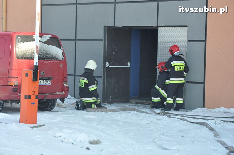 Symulowany pożar w Terminalu w Szubinie