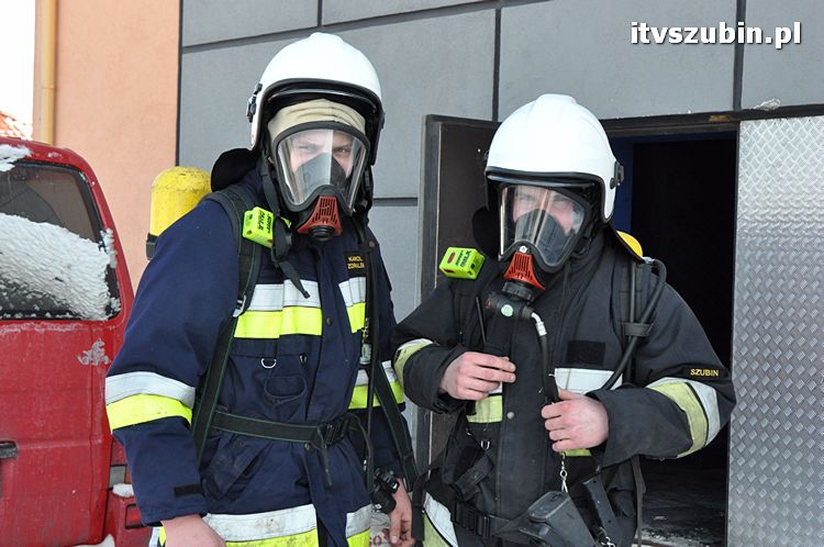 Symulowany pożar w Terminalu w Szubinie