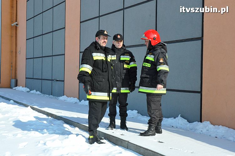 Symulowany pożar w Terminalu w Szubinie