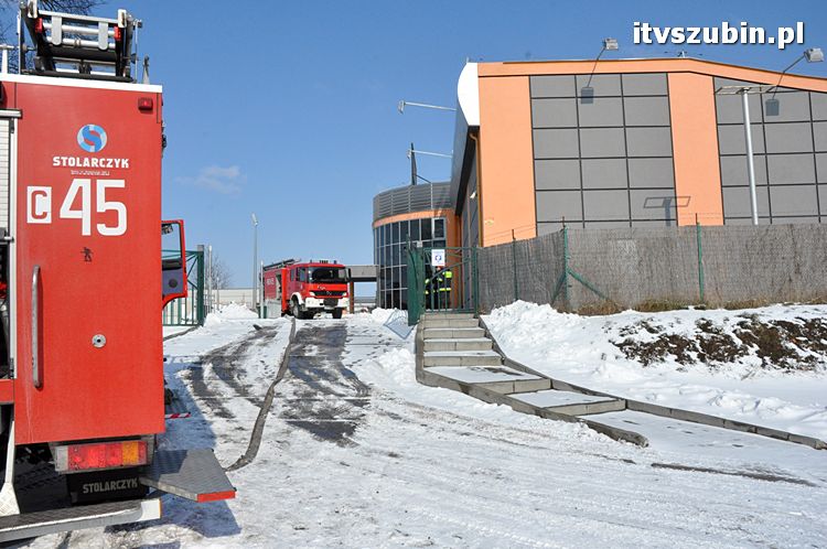 Symulowany pożar w Terminalu w Szubinie