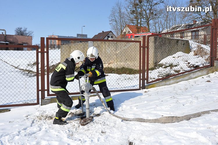 Symulowany pożar w Terminalu w Szubinie