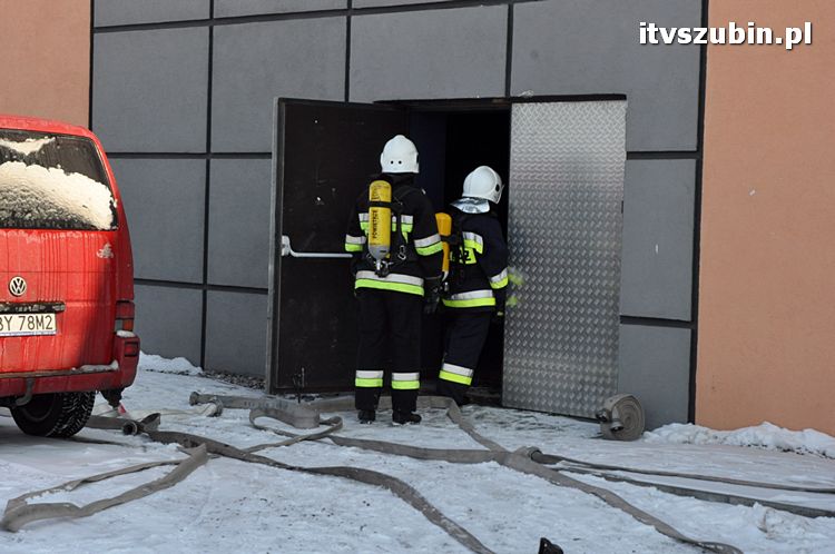 Symulowany pożar w Terminalu w Szubinie