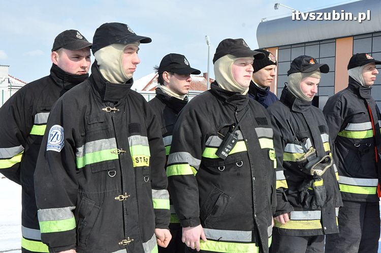 Symulowany pożar w Terminalu w Szubinie