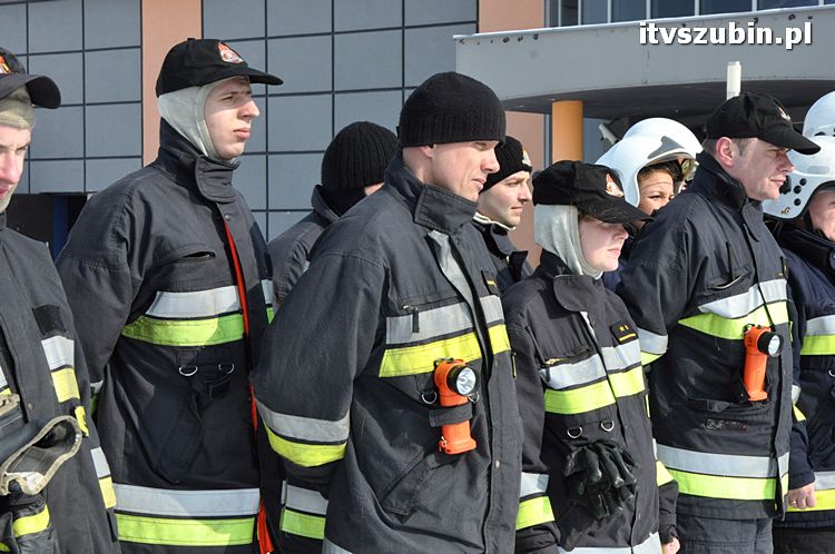 Symulowany pożar w Terminalu w Szubinie