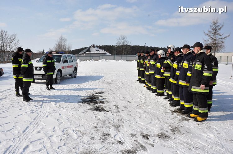 Symulowany pożar w Terminalu w Szubinie