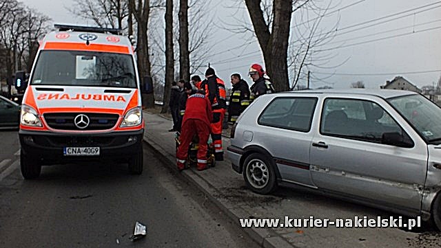 Wypadek na ul. Mickiewicza w Nakle nad Notecią.