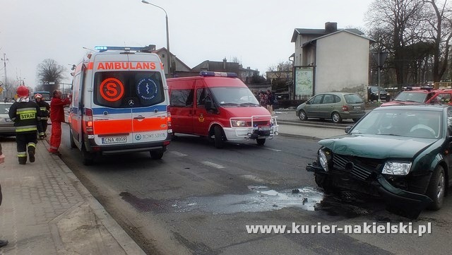 Wypadek na ul. Mickiewicza w Nakle nad Notecią.
