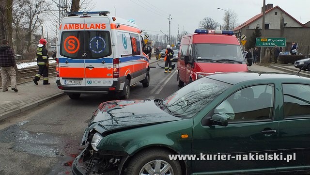Wypadek na ul. Mickiewicza w Nakle nad Notecią.