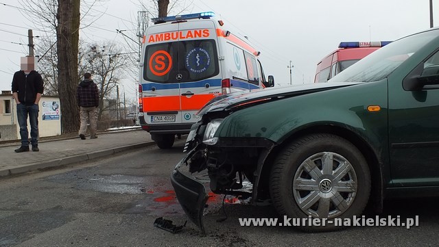 Wypadek na ul. Mickiewicza w Nakle nad Notecią.