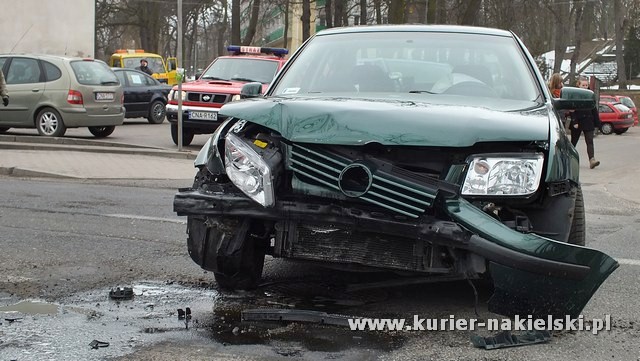 Wypadek na ul. Mickiewicza w Nakle nad Notecią.