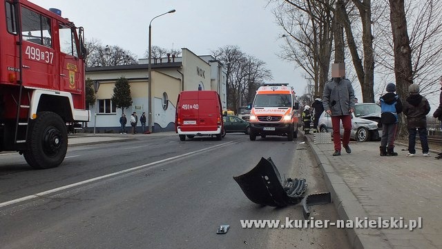 Wypadek na ul. Mickiewicza w Nakle nad Notecią.