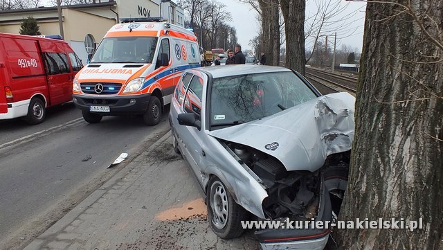 Wypadek na ul. Mickiewicza w Nakle nad Notecią.