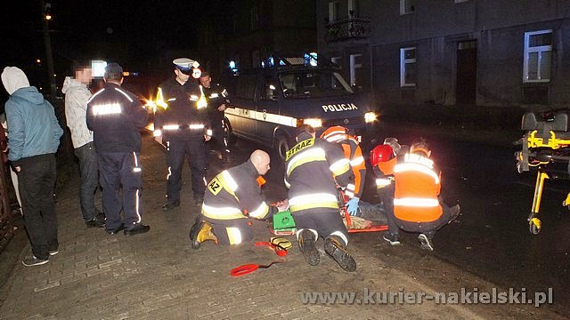Wypadek na ul.Potulickiej w Nakle nad Notecią. Potrącono mężczyznę