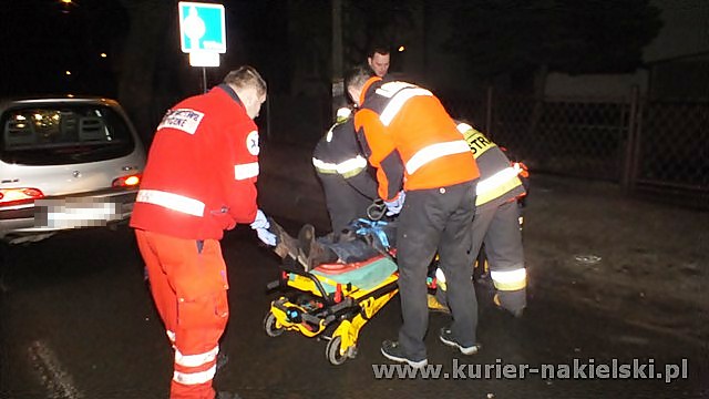 Wypadek na ul.Potulickiej w Nakle nad Notecią. Potrącono mężczyznę