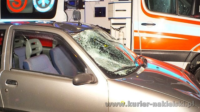 Wypadek na ul.Potulickiej w Nakle nad Notecią. Potrącono mężczyznę
