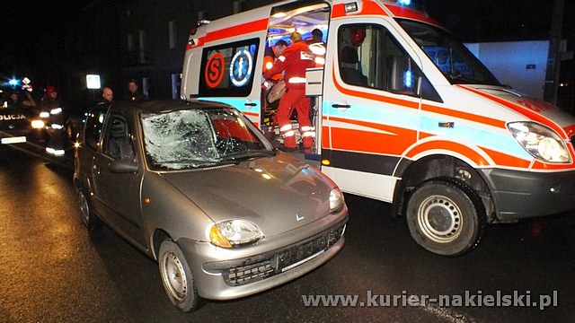 Wypadek na ul.Potulickiej w Nakle nad Notecią. Potrącono mężczyznę