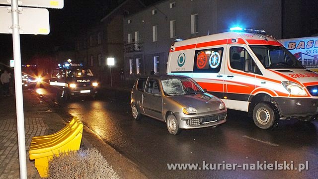 Wypadek na ul.Potulickiej w Nakle nad Notecią. Potrącono mężczyznę