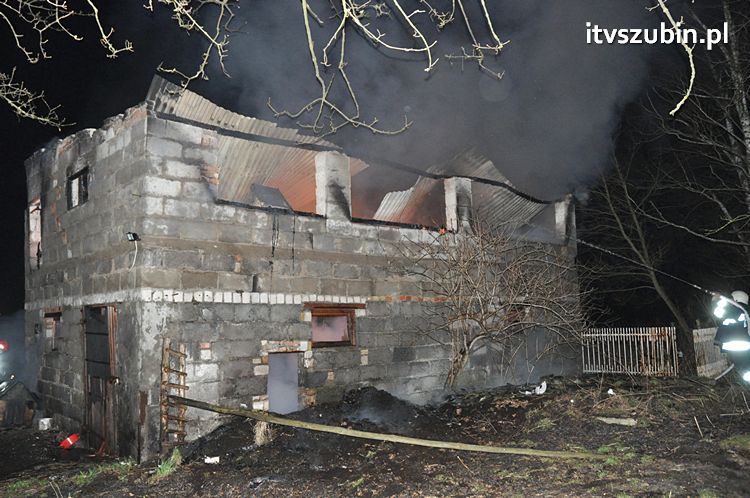 Pożar dawnej stajni w Turze