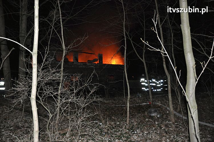 Pożar dawnej stajni w Turze