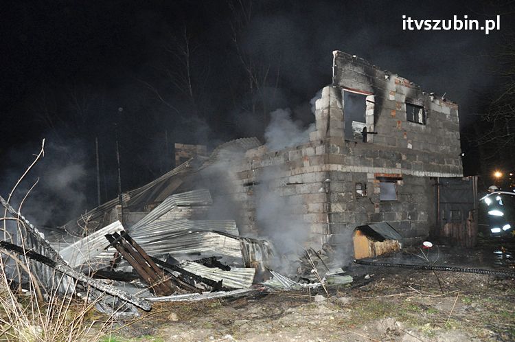 Pożar dawnej stajni w Turze