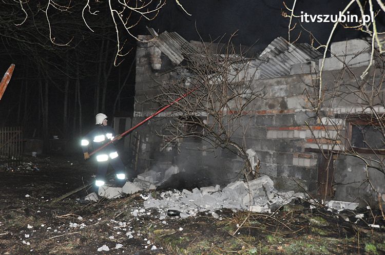 Pożar dawnej stajni w Turze