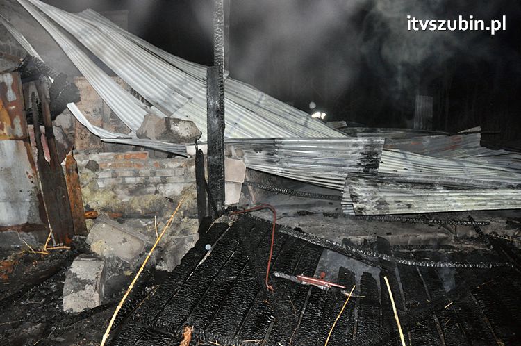 Pożar dawnej stajni w Turze