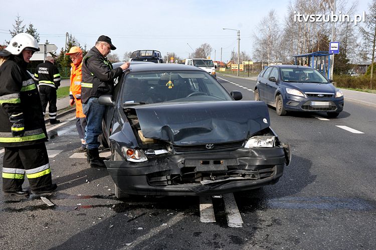 Zdarzenie trzech samochodów w Zamościu, gmina Szubin