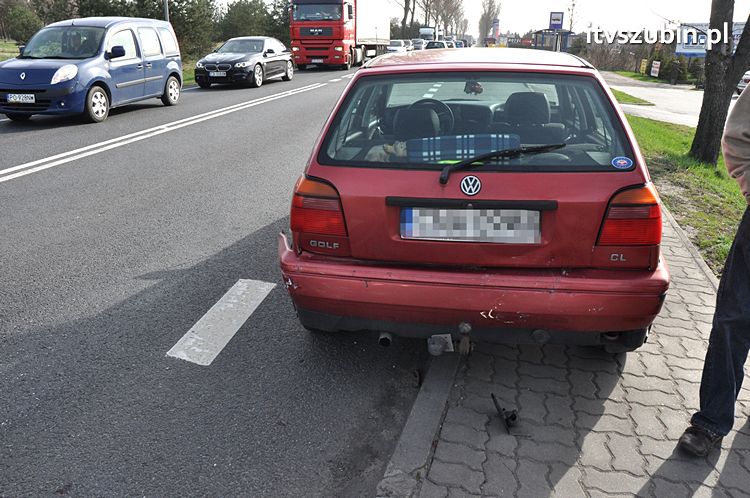 Zdarzenie trzech samochodów w Zamościu, gmina Szubin
