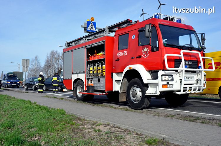 Zdarzenie trzech samochodów w Zamościu, gmina Szubin