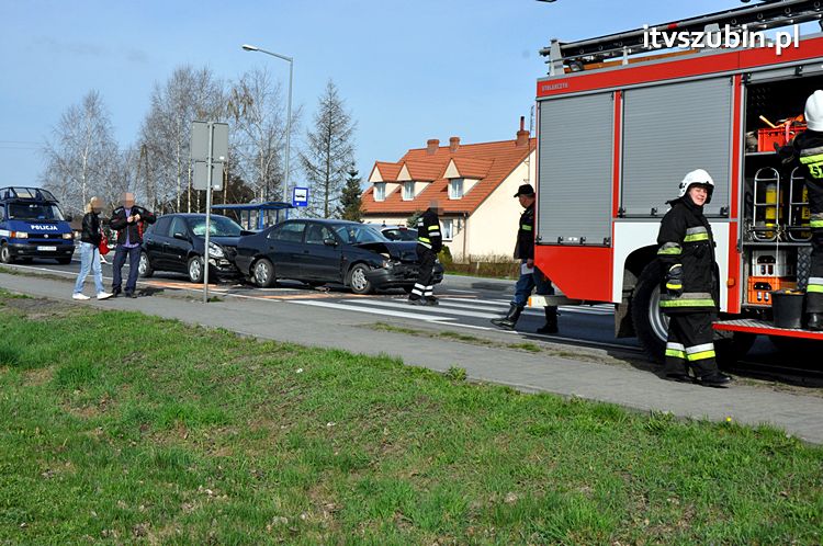 Zdarzenie trzech samochodów w Zamościu, gmina Szubin