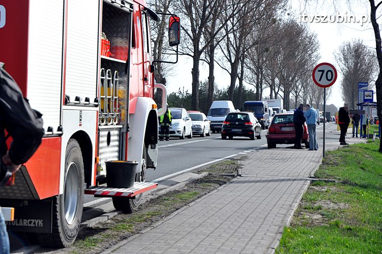 Zdarzenie trzech samochodów w Zamościu, gmina Szubin