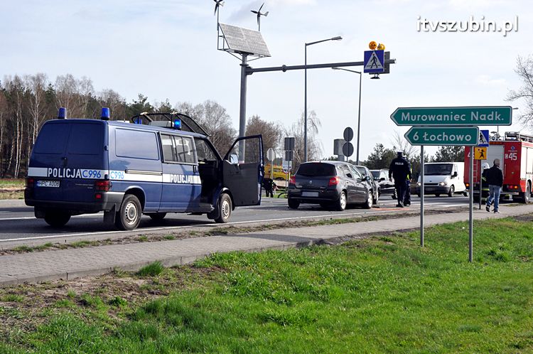 Zdarzenie trzech samochodów w Zamościu, gmina Szubin