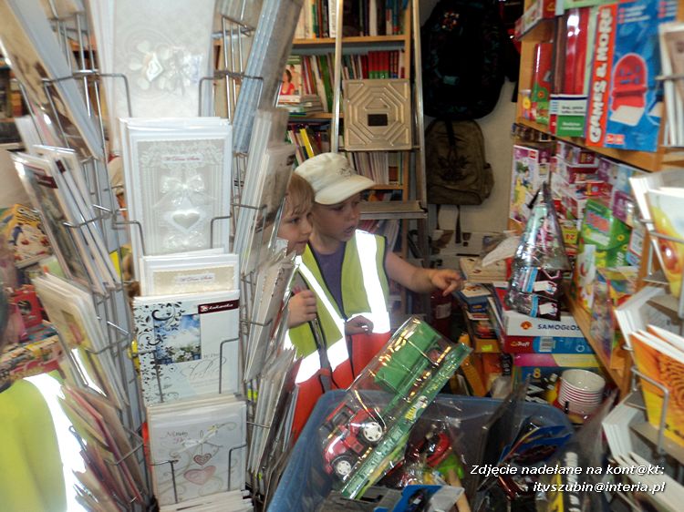 Tygryski w księgarni i przy fontannach