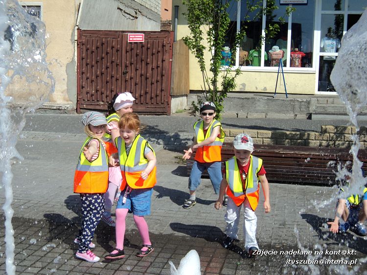 Tygryski w księgarni i przy fontannach
