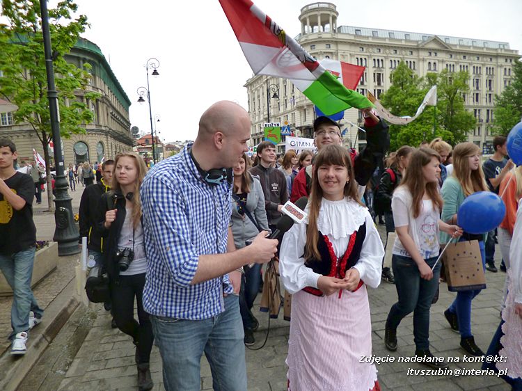Szubińska młodzież na Paradzie Schumana w Warszawie